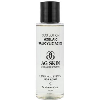Лосьйон з азелаїновою та саліциловою кислотами AG SKIN For Acne Sos Lotion Azelaic Salicylic Acids 100 мл