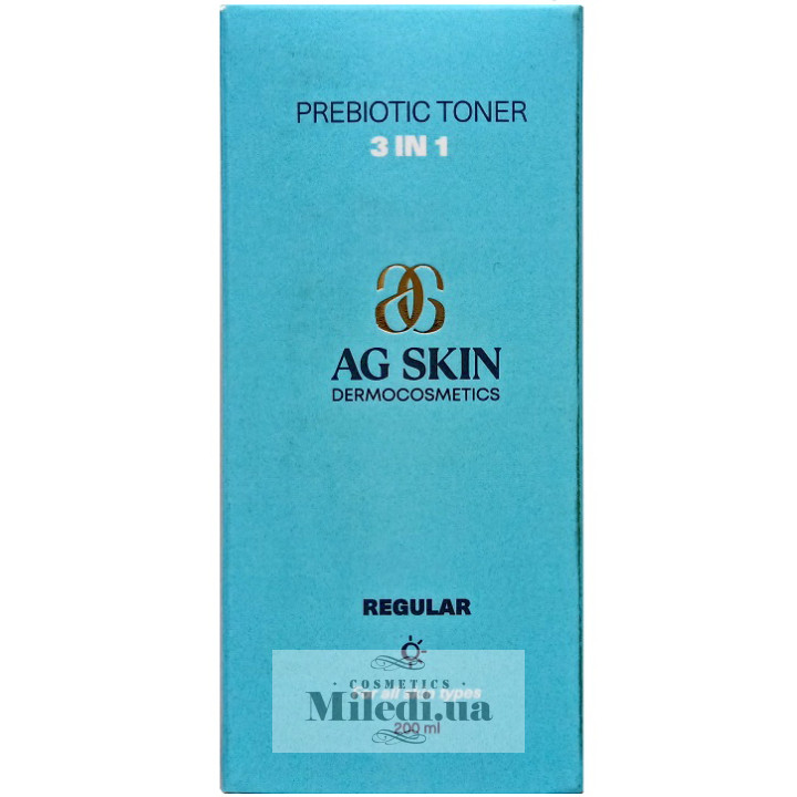 Тонік AG SKIN Regular з пребіотиками 3 в 1, 200 мл