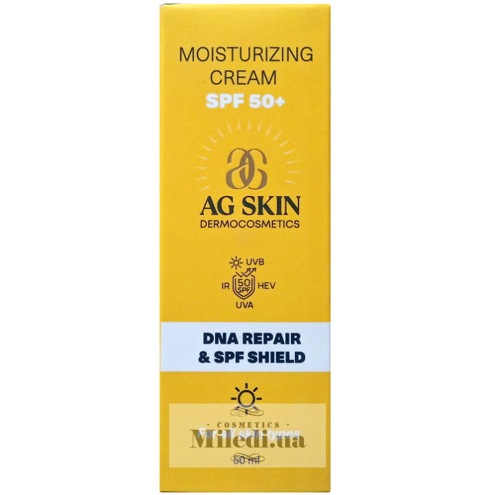 Увлажняющий крем для лица AG SKIN Moisturising Cream SPF50+, 50 мл