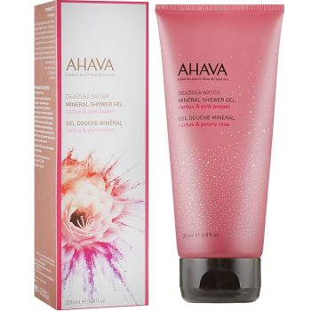 Минеральный гель для душа Кактус и розовый перец Ahava Deadsea Water Mineral Shower Gel Cactus & Pink Pepper 200 мл