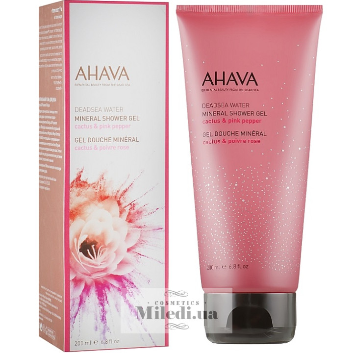 Минеральный гель для душа Ahava Кактус и розовый перец, 200 мл