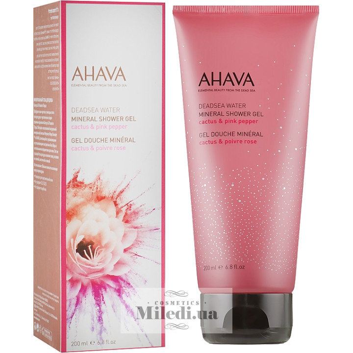 Минеральный гель для душа Ahava Кактус и розовый перец, 200 мл