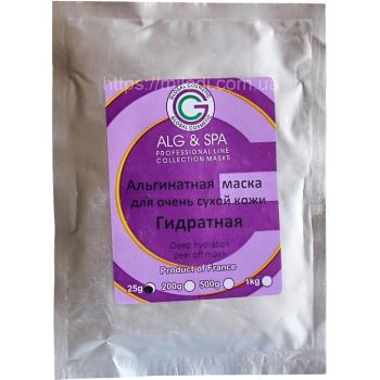 Альгинатная маска Гидратная для сухой кожи (пробник) ALG & SPA Professional Line Collection Deep Hydration Peel off Mask 25 г