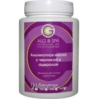 Альгинатная маска с черникой и ацеролой ALG & SPA Professional Line Collection Bilberry With Acerola Peel off Mask
