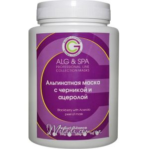 Альгинатная маска с черникой и ацеролой ALG & SPA Professional Line Collection Bilberry With Acerola Peel off Mask
