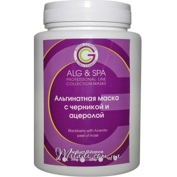 Альгинатная маска с черникой и ацеролой ALG & SPA Professional Line Collection Bilberry With Acerola Peel off Mask