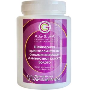 Шейкерная кристаллическая альгинатная маска с золотом ALG & SPA Professional Line Collection Cristally Gold Shaker Mask