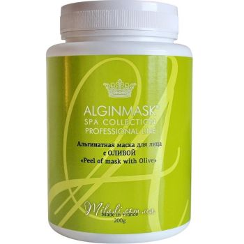 Альгинатная маска для сухой кожи с оливой Elitecosmetic Alginmask Peel off Mask with Olive