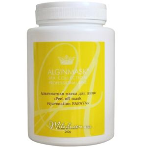 Альгинатная маска для лица Папайя Elitecosmetic Alginmask Peel off Mask Rejuvenation Papaya