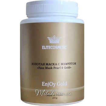 Альгинатная маска Золотая с жемчугом Elitecosmetic Золотая с жемчугом Fase Mask Pearl & Gold