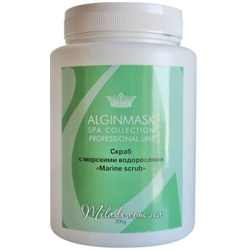 Скраб для обличчя і тіла з морськими водоростями Elitecosmetic Alginmask Marine Scrub 200 г
