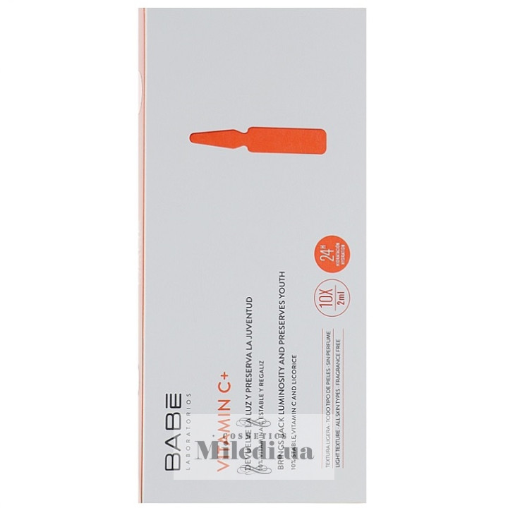 Ампулы-концетрат Babe Laboratorios Vitamin C+ для депигментации, 10x2ml
