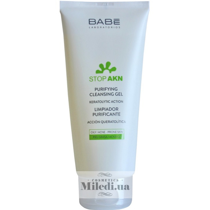 Гель очищающий Babe Laboratorios для жирної шкіри, 200 мл