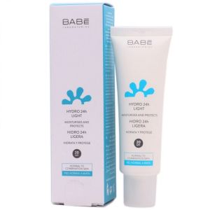 Легкий крем для лица 24 часа увлажнение и защита Babe Laboratorios Hydro 24h Light SPF20 50 мл