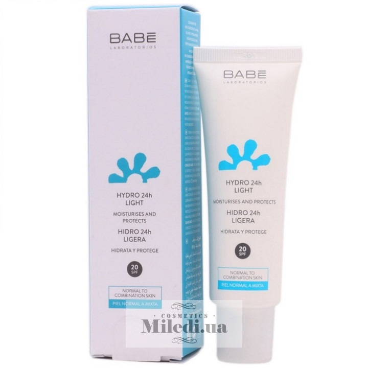 Легкий крем 24 г Зволоження та захист Babe Laboratorios Hydro 24h, 50 мл