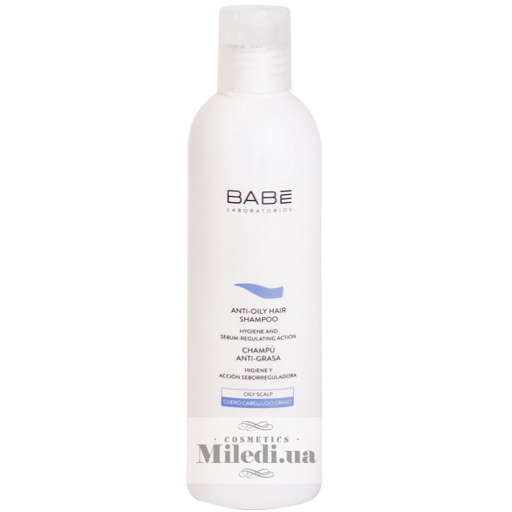 Шампунь для жирного волосся Babe Laboratorios Anti-Oily Hair Shampoo, 250 мл