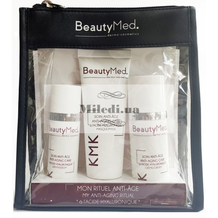 Набор против старения кожи с гиалуроновой кислотой и пальмитоилом-38 - BeautyMed Beauty Kit Anti-Aging, 30мл+50мл+75мл