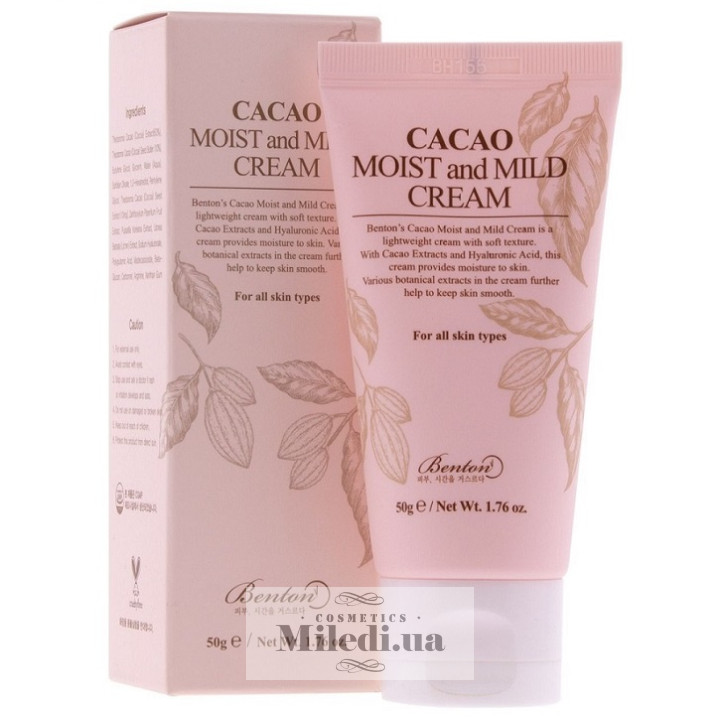 Увлажняющий крем Benton Cacao Moist and Mild Cream с маслом какао, 50 мл