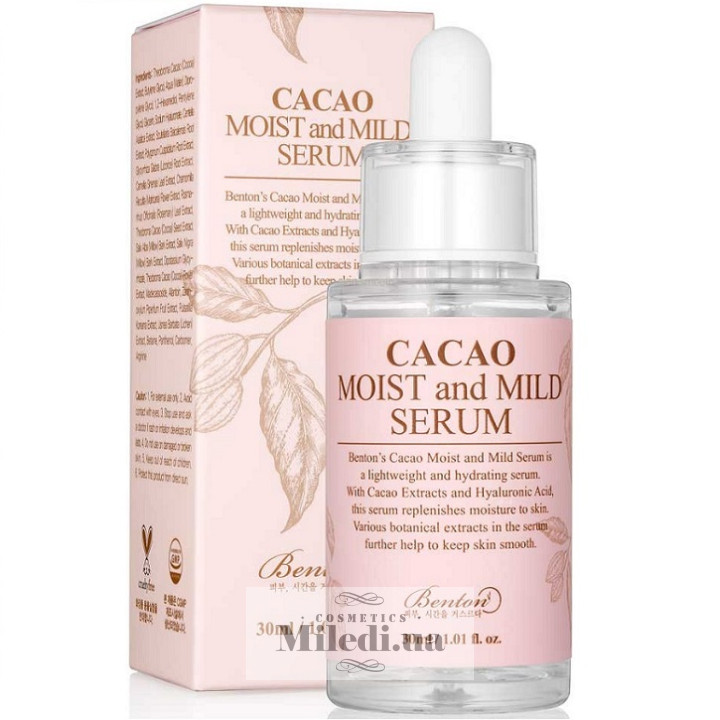 Зволожуюча сироватка Benton Cacao Moist and Mild Serum з маслом какао, 30 мл