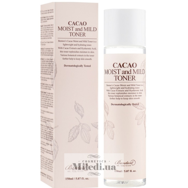 Зволожуючий тонер з екстрактом какао Benton Cacao Moist and Mild Toner, 150 мл