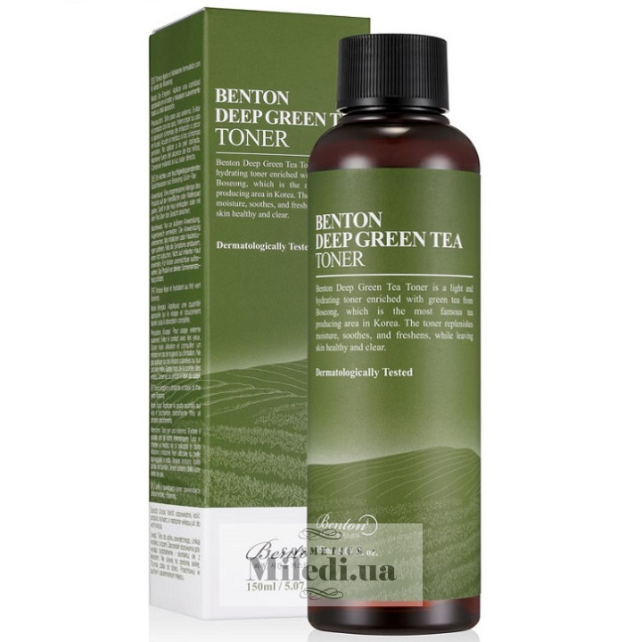 Увлажняющий тонер Benton Deep Green Tea Toner с зеленым чаем, 150 мл