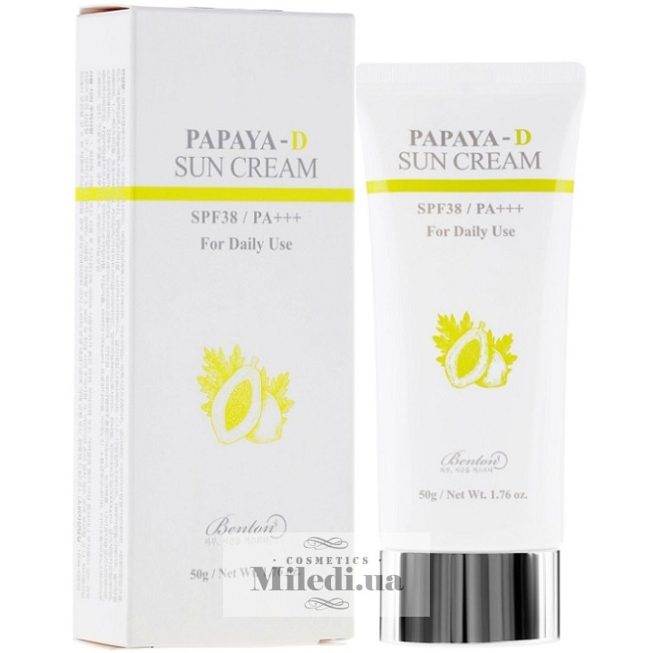Солнцезащитный крем Benton Papaya-D Sun Cream SPF38 с папайя, 50 мл