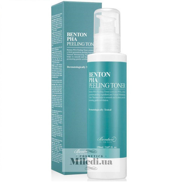 Тонер-ексфоліант з лактобіоновою кислотою Benton PHA Peeling Toner, 150 мл