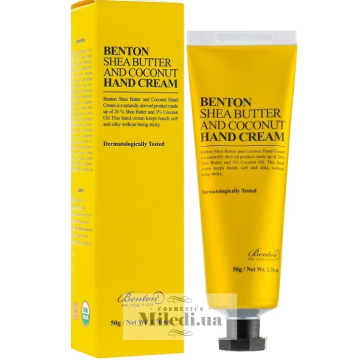 Крем для рук Benton з олією ши і кокосу, 50 мл