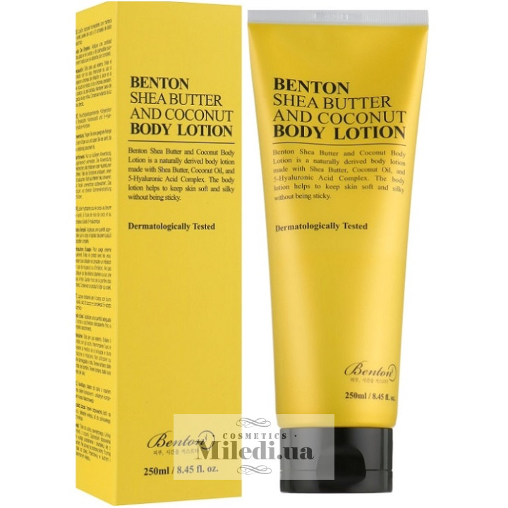 Лосьйон з маслом ши і кокосу Benton Shea Butter and Coconut Body Lotion, 250 мл