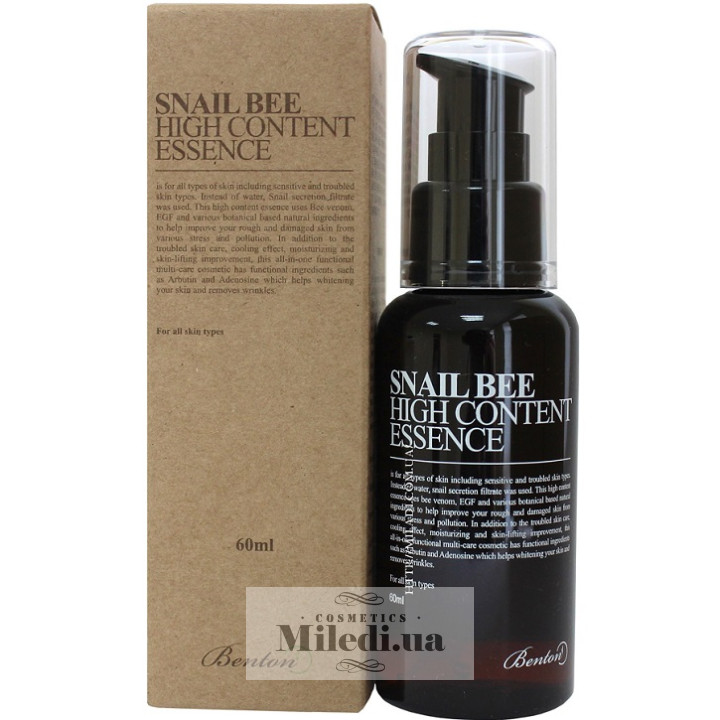 Улиточная эссенция Benton Snail Bee с пчелиным ядом, 60 мл