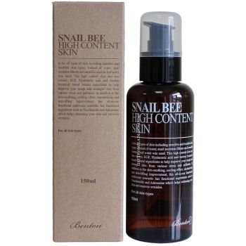 Тонер с муцином улитки и пчелиным ядом Benton Snail Bee High Content Skin Toner All Skin Types 150 мл
