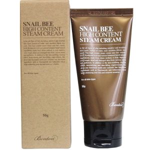 Крем з муцином равлику і бджолиною отрутою Benton Snail Bee High Content Steam Cream 50 мл