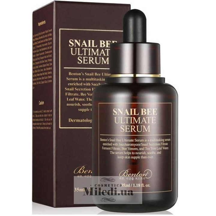 Концентрована сироватка Benton з муцином равлику і отрутою бджоли, 35 мл