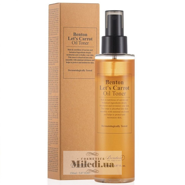 Двофазний тонер Benton Let’s Carrot Oil Toner з олією моркви, 150 мл