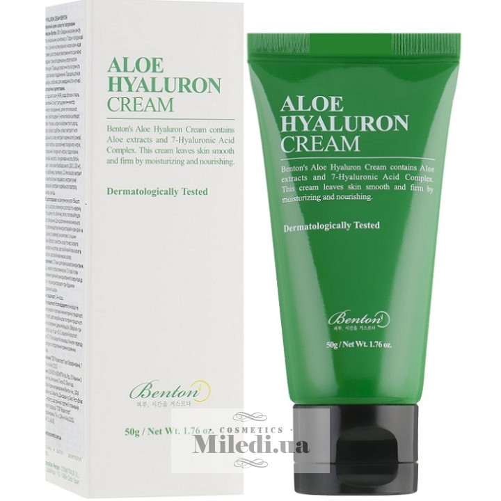 Зволожуючий крем Benton Aloe Hyaluron Cream з алое і гіалуроновою кислотою, 50 мл