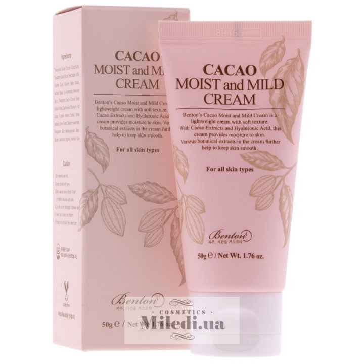 Увлажняющий крем Benton Cacao Moist and Mild Cream с маслом какао, 50 мл