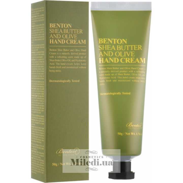 Крем для рук з маслом ши і оливи Benton Shea Butter and Olive Hand Cream, 50 мл