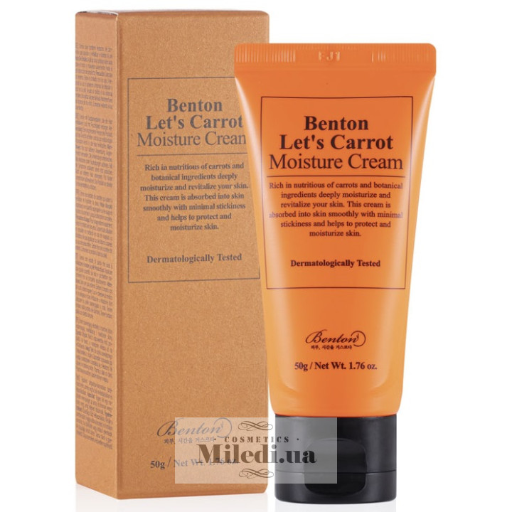 Питательный крем с экстрактом моркови Benton Let's Carrot Moisture Cream, 50 мл