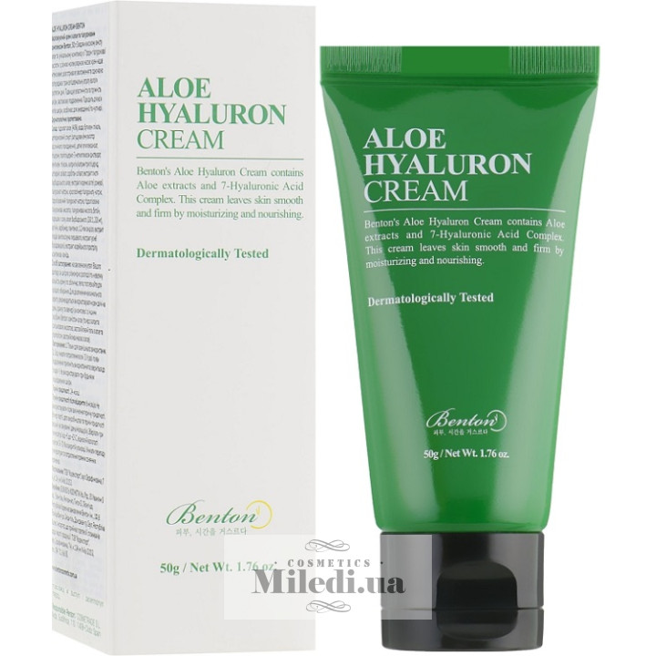 Зволожуючий крем Benton Aloe Hyaluron Cream з алое і гіалуроновою кислотою, 50 мл