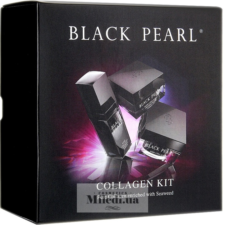 Омолоджуючий колагеновий набір Black Pearl для обличчя, 30ml + 50ml + 50ml