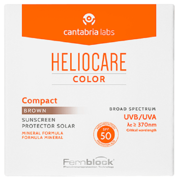 Крем-пудра минеральная для сухой кожи Темная Cantabria Labs Heliocare Color Compact SPF50 Brown 10 г