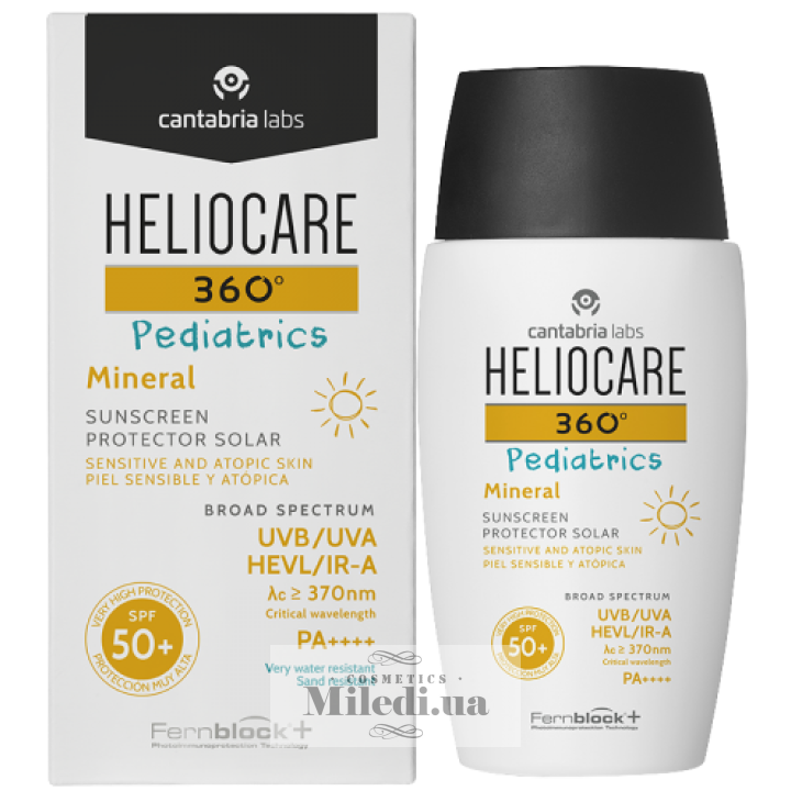 Солнцезащитный детский минеральный крем Cantabria Labs SPF50+, 50 мл