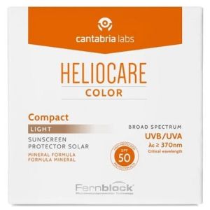 Крем-пудра минеральная компактная для сухой кожи Светлый тон Cantabria Labs Heliocare Color Compact SPF50 Light