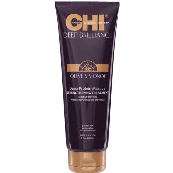 Протеиновая маска для волос с маслом оливы и монои Chi Deep Brilliance Deep Protein Masque Strengthening Treatment 237 мл