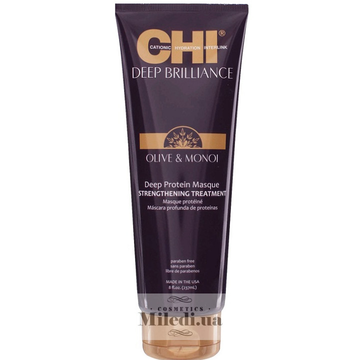 Маска протеиновая для волос CHI Deep Brilliance с маслом оливы и монои, 237 мл