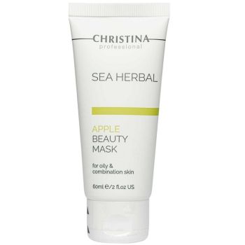 Яблучна маска краси для жирної шкіри Christina Professional Sea Herbal Beauty Mask Apple Проф