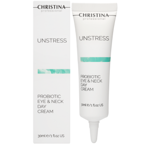 Денний крем для шкіри навколо очей та шиї Пробіотик Christina Unstress Pro-Biotic Day Cream Eye & Neck SPF8 30 мл