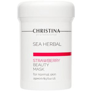 Клубничная маска красоты для нормальной кожи Christina Sea Herbal Beauty Mask Strawberry For Normal Skin Проф
