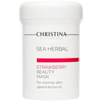 Клубничная маска красоты для нормальной кожи Christina Sea Herbal Beauty Mask Strawberry For Normal Skin Проф