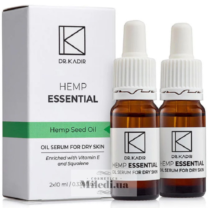 Масло-сироватка Dr. Kadir з екстрактом канабісу для сухої шкіри, 2x10ml